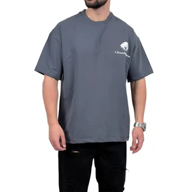 تیشرت آستین کوتاه مردانه طوسی مدل 1931