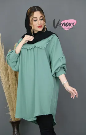 مانتو پیراهنی جلوپیله