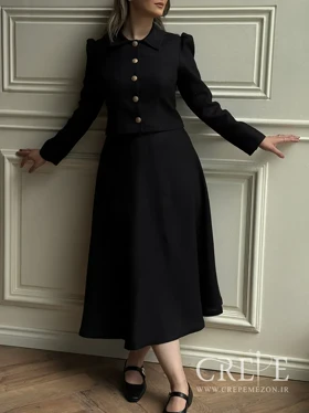 کت دامن لینن حصیری