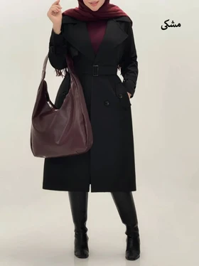 3575-بارانی آستردار شیما