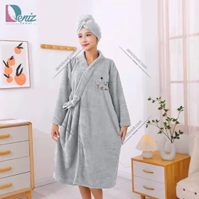 حوله تن پوش پولیشی دوتکه TIME رنگ نقرابی