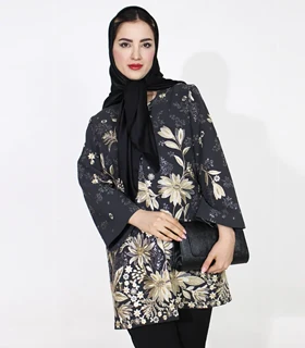 مانتو کرپ پولک‌دوزی کد 552