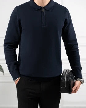 بافت نیم زیپ یقه برگرد کدsh287