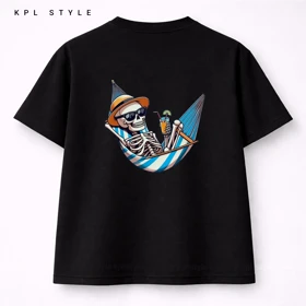 تیشرت پینترستی Skeleton | قواره باکسی %100 پنبه کد 1302