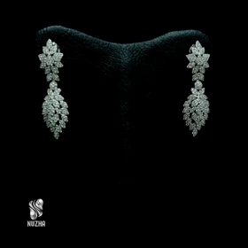 گوشواره جواهری نقره