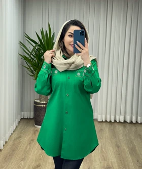 مانتو شومیزی گلدوزی کد 2064