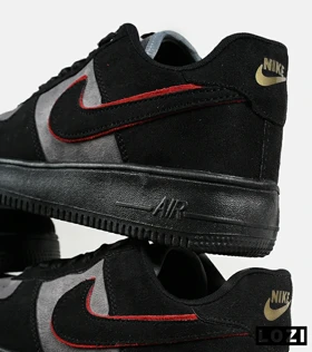 کفش مردانه و زنانه مشکی طوسی قرمز NIKE AIR FORCE