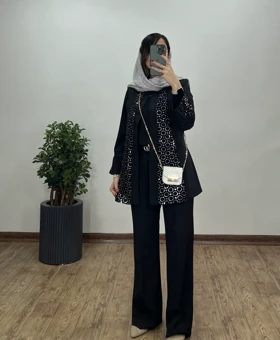 مانتو مجلسی سوزندوزی ژاوه(ایراد دار)