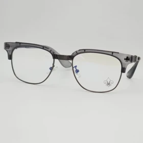 عینک آفتابی مردانه و زنانه کروم هارتز Chrome Hearts 9217 و عینک شب (فریم طوسی تیره عدسی بی رنگ)