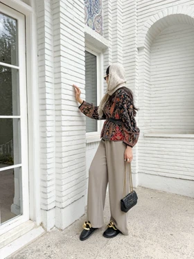 شلوار تک‌رنگ هندی نخ‌ابریشم