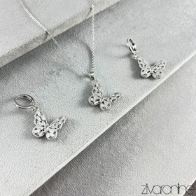 نیم ست پروانه وای اس ایکس طرح سواروسکی 10188