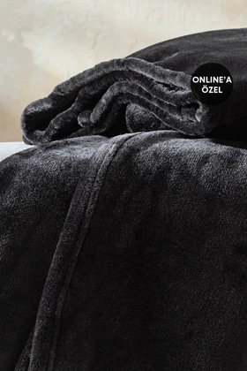 پتو تلویزیونی Yataş مدل Olenna Wellsoft پلی‌استر - طوسی