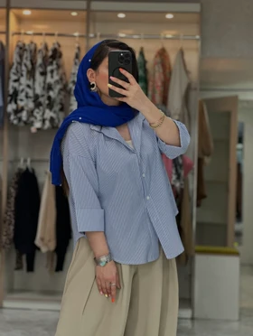 شومیز راه‌راه پاکتی