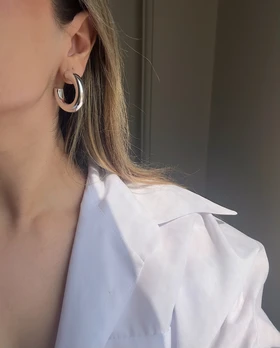 گوشواره حلقه‌ای سیلور