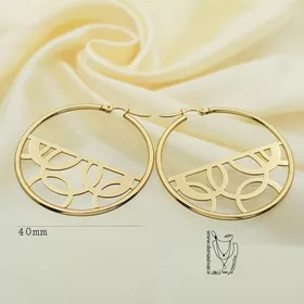 گوشواره گرد طرح دار