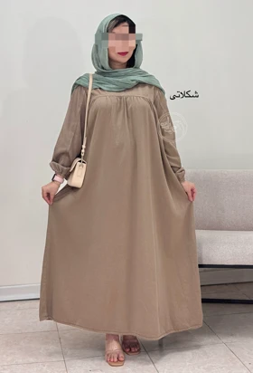 پیراهن مانتویی کتان