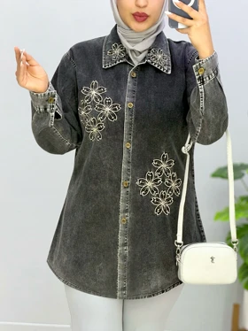 مانتو جلودکمه جین اوریسا کد 1066154