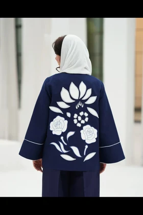 کت لاکرا پشت گلدوزی گل