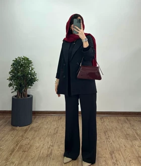 کت یقه انگلیسی ژاکارد بامبو