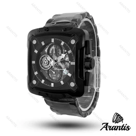 ساعت مردانه الگانس diamond تمام مشکی صفحه مستطیل m-10240