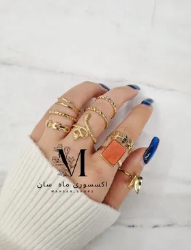 پک انگشتر گلد پروانه تمام جان هدیه ولنتاینی جذاب و خاص ارسال رایگان
