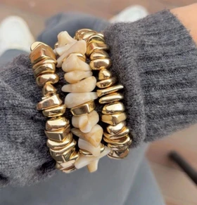 دستبند زارا سه لاینی