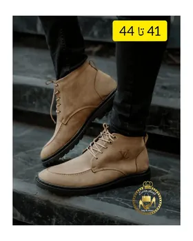 نیم بوت بند دار مردانه مدل Petres (زیتونی)
