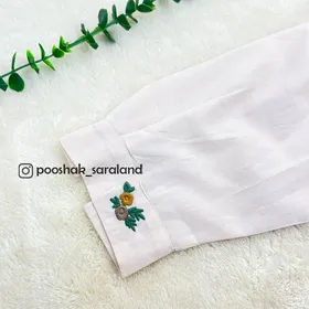 پیراهن دخترانه نخی طرح گل وارداتی 1 تا 6 سال