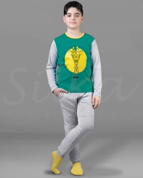 ست راحتی پسرانه زرافه تنیجر