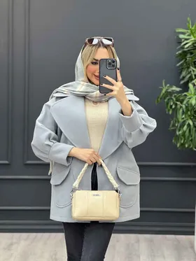 پالتو یقه انگلیسی دو جیب