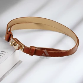 کمربند زنانه هرمس Hermes Kelly Leather Belt BL197 (عسلی)