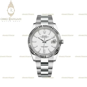 ساعت مچی رولکس سوئیسی سیلور بند اویستر صفحه سفید Rolex Datejust