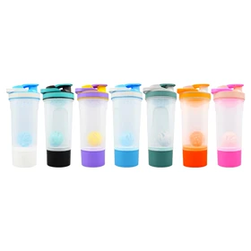 شیکر دو تیکه ورزشی افرا مدل Chg-GNT ظرفیت 0.7 لیتر بهمراه جا قرصی و پودر