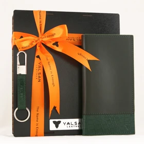 ست هدیه مردانه چرم یلسان مدل پارلا کد KIYA-PRM-072