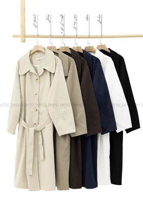 بارانی جلو دکمه آستر دار کد1004809