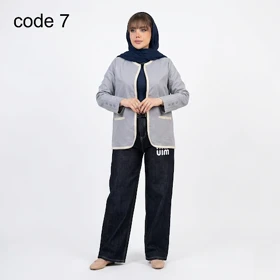 کت کتان نگین‌دار مدل چیچک علیدسا (کد 7)