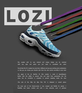 کفش کتانی مردانه و زنانه آبی سفید NIKE AirMax Plus TN Ultra