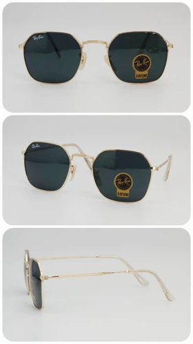 عینک آفتابی مردانه و زنانه ریبن Rayban Rb3694 ضد اشعه UV400 (فریم طلایی ، عدسی‌ها مشکی)