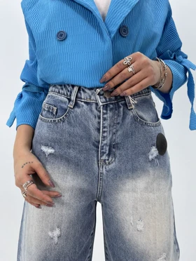 شلوار جین زنانه مام بالون