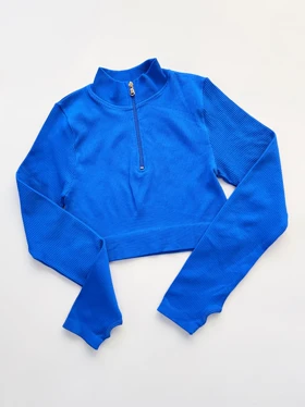 کراپ سیملس فینگردار نیم زیپ