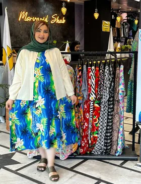 پیراهن پلاس سایز گلناز کد : 513