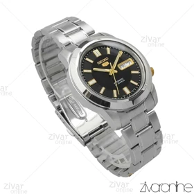 ساعت سیکو 5 اصل مردانه صفحه مشکی ایندکس طلایی اتوماتیک 104169