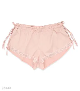 ست شورتک و نیم‌تنه بندی ساتن و دانتل Neev نیو کد Swan 4419 صورتی Pink
