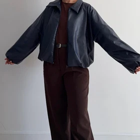 بامبر جکت چرم