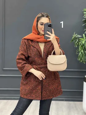 پالتو کمر دار آستین دوبل