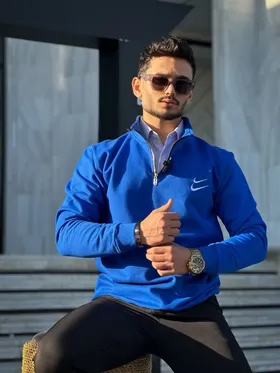 دورس نیم زیپ طرح نایک کد 3044