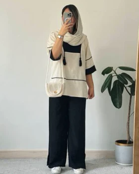 ست تونیک شلوار منگوله