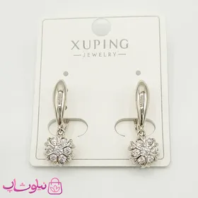 گوشواره آویز ژوپینگ مدل گل سیلور