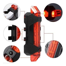 چراغ خطر شارژی عقب کد DC-198