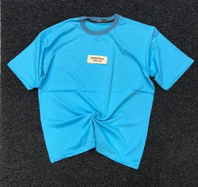 تیشرت مردانه آبی Essentials Fear of God نیم لش مینیمال